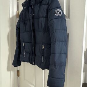 Abercrombie & Fitch Dark Blue Puffer Coat